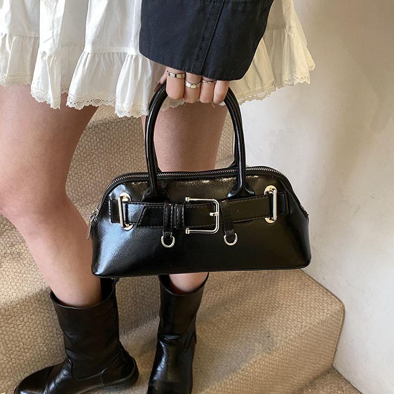 Портативная сумка для боулинга премиум-текстуры, женская, новая мода 2025, зарубежный стиль, сумка под мышку, универсальная наплечная сумка-ракушка