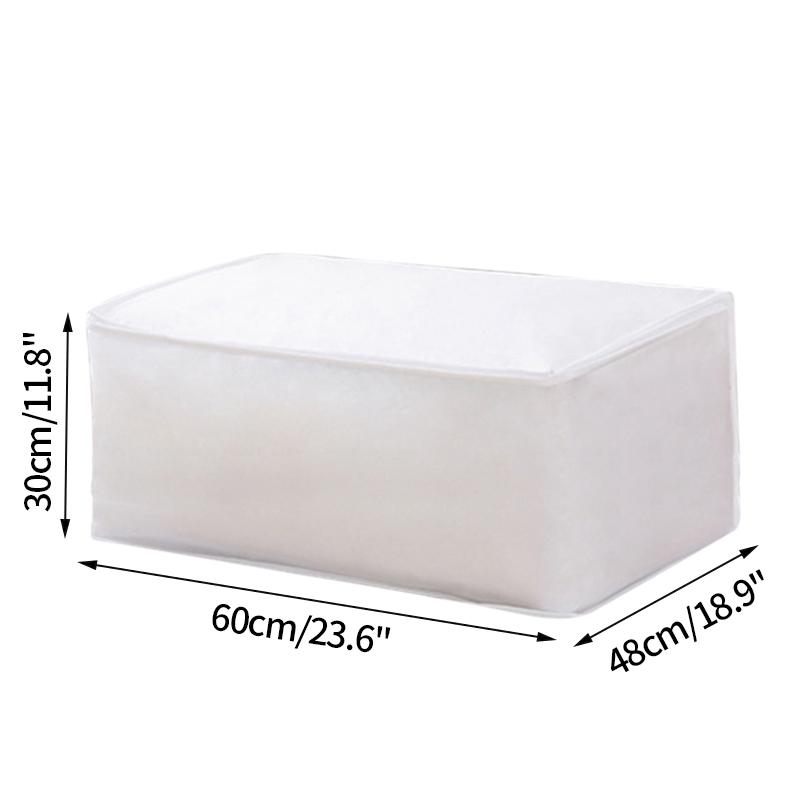 Белые складные сумки для хранения одежды, одеяла, свитера, органайзер, коробка, застежка-молния, влагостойкий, подкроватный шкаф, организация