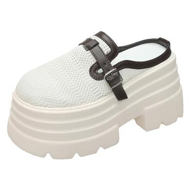 Мода 10 см Женские Туфли на Высоком Каблуке Массивные Кроссовки Новые Летние Женские Туфли-Шлепанцы на Платформе с Пряжкой Сандалии на Танкетке Слайды Обувь Zandalias De Mujer