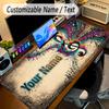 Music Theme Personalized Mouse Pad Custom Name Text Non Slip Desk Pad For Laptop Office Desktop