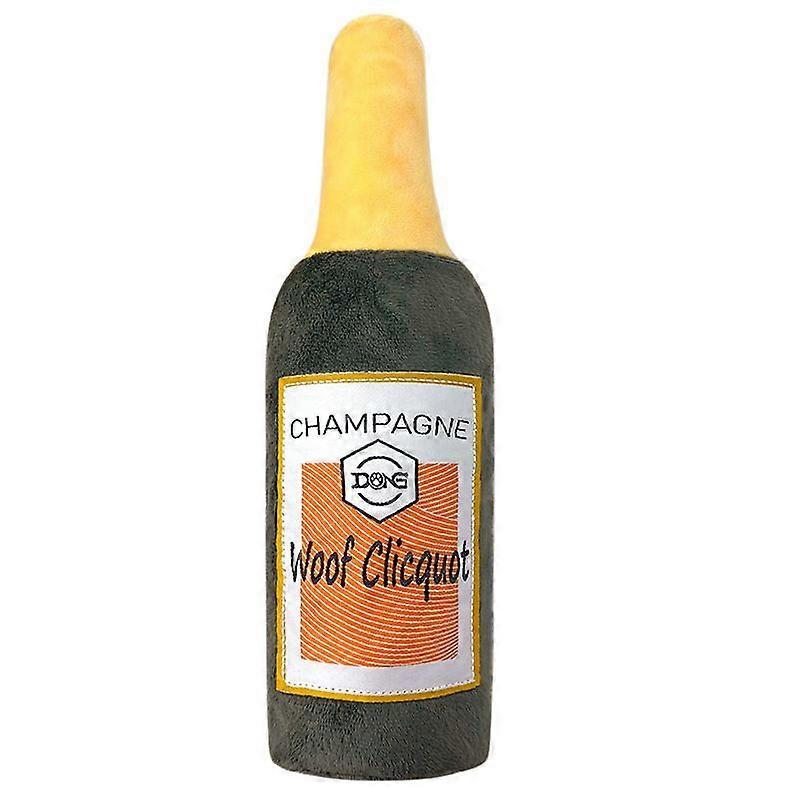 Plush Squeaky Dog Toy - Wine Bottle Shape Interactive Chew Toy for Small/Medium/Large Dogs, Stuffed Funny Dog Toys, Ideal for Indoor Home Play & Outdo