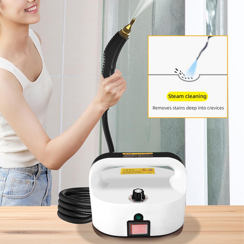 Пароочиститель под давлением без резервуара 1500 Вт 100 градусов Высокотемпературный пар за 15 секунд 6 регулируемых скоростей
