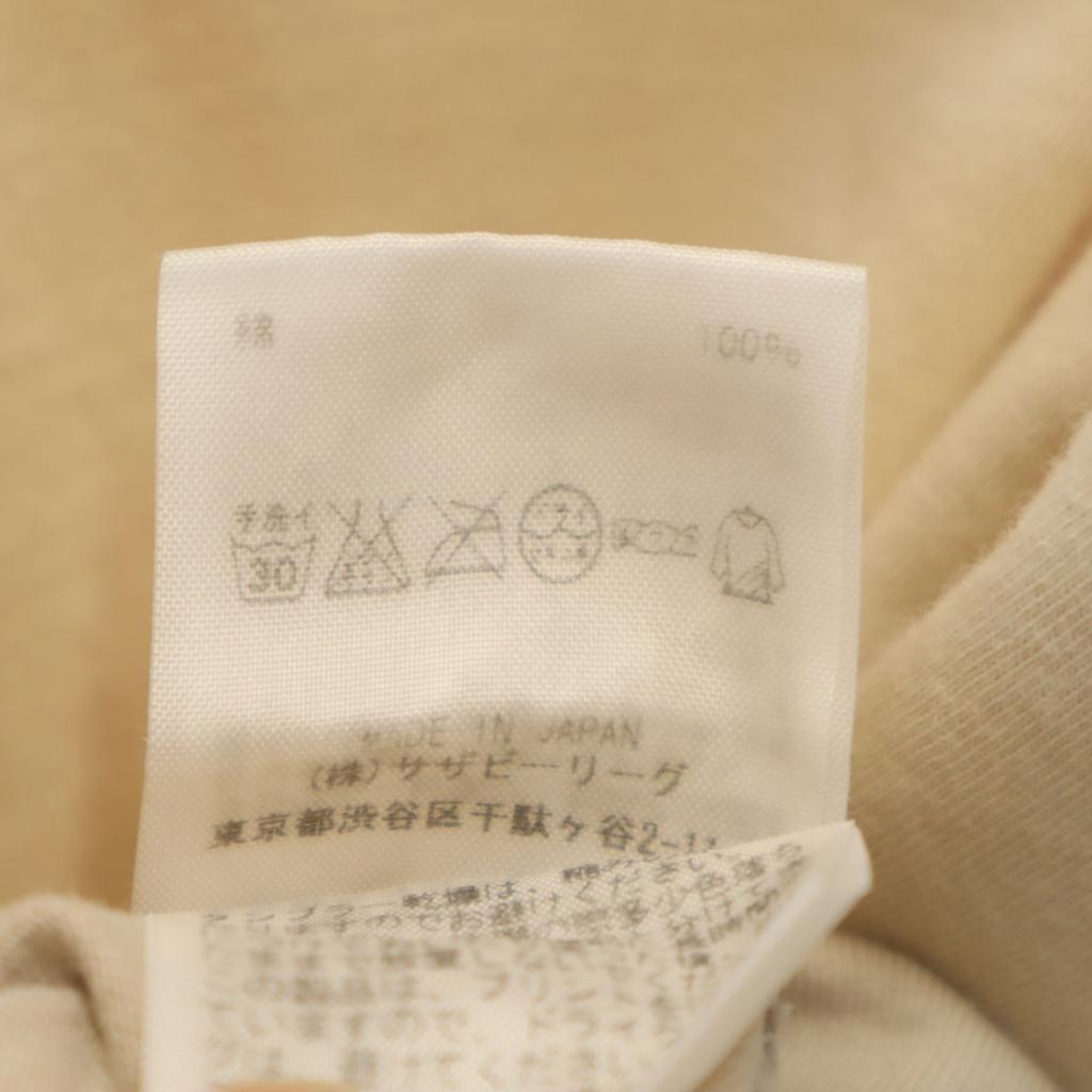 Ron Herman сделано в Японии Футболка с коротким рукавом и V-образным вырезом M бежевая Мужская Б/у