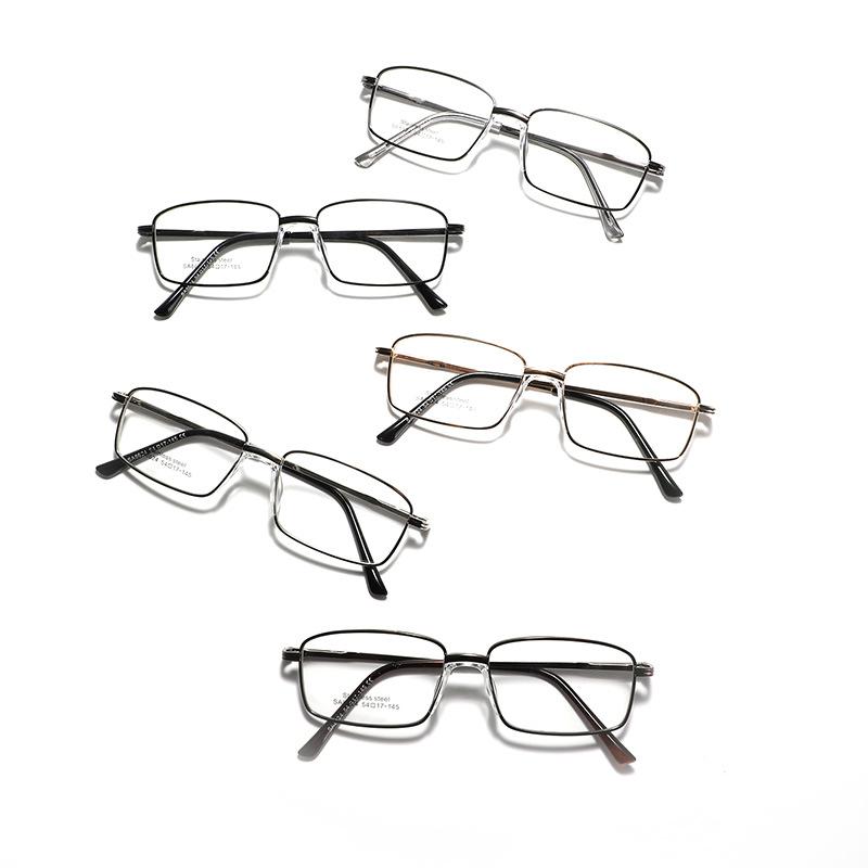 Очки прямоугольные металлические простые ретро плоские очки женские седловидные носовые упоры очки мужские