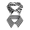 Black White Striped Lapel False Collar Detachable Blouse Faux Half Shirt Collar Decorative Necklace Choker Neckwear