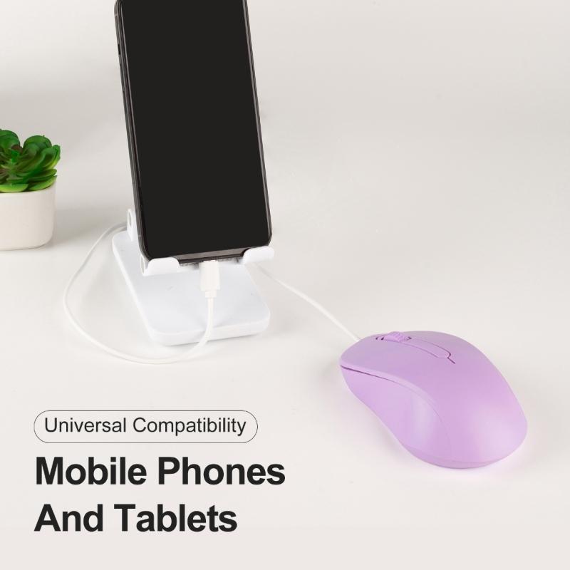 Ergonomic Type C Mouse 3 Button 1000DPI USB C Mice Adjustable Sensitivity for Win PC, Laptop and More Type C Devices