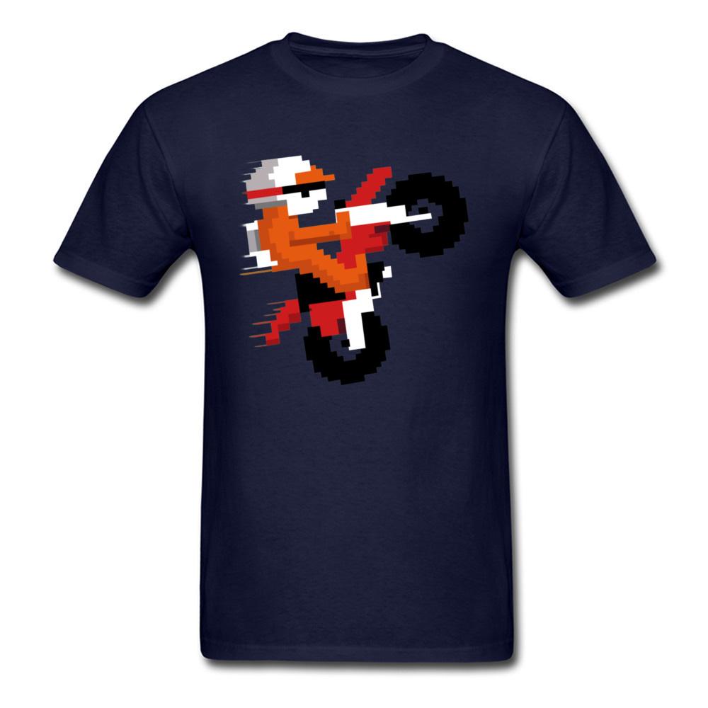 Excitebike Custom Tshirts Unisex Cotton Summer Tops Tees Green T Shirt Short Sleeve New Fashion Moto Biker Tshirt Stunt Player