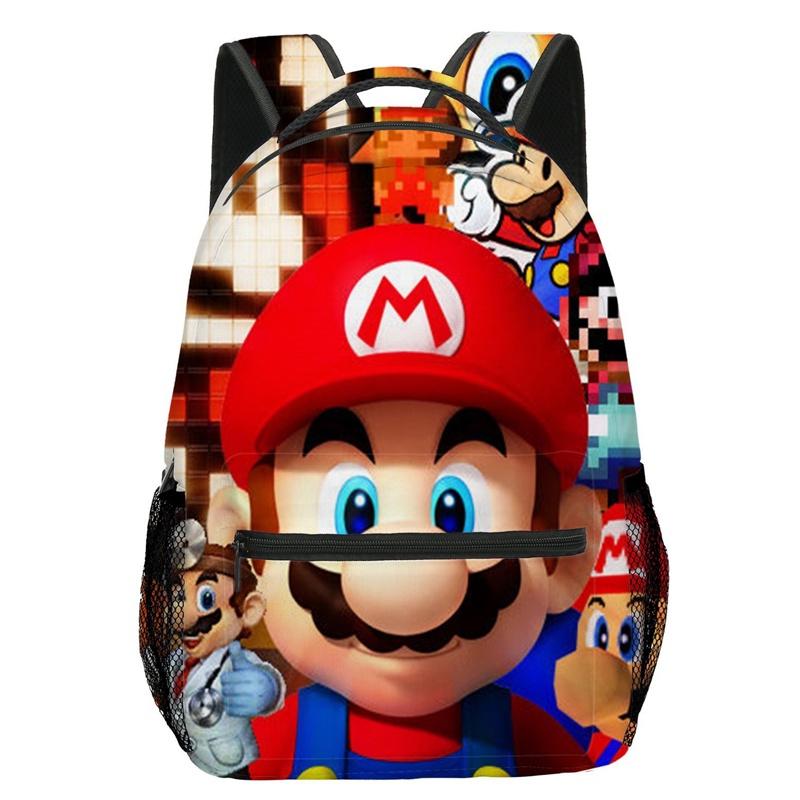 Новое поступление Школьный рюкзак Mario для начальной и средней школы Дышащий Вместимость 20-35 л