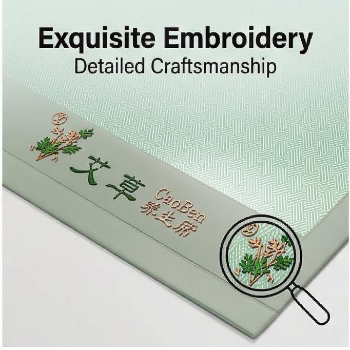 Wormwood Ice Silk Cooling Mat Set, Fitted/Flat Sheet, 2/3-Piece Mattress Protector for Summer Air-Conditioned Rooms
