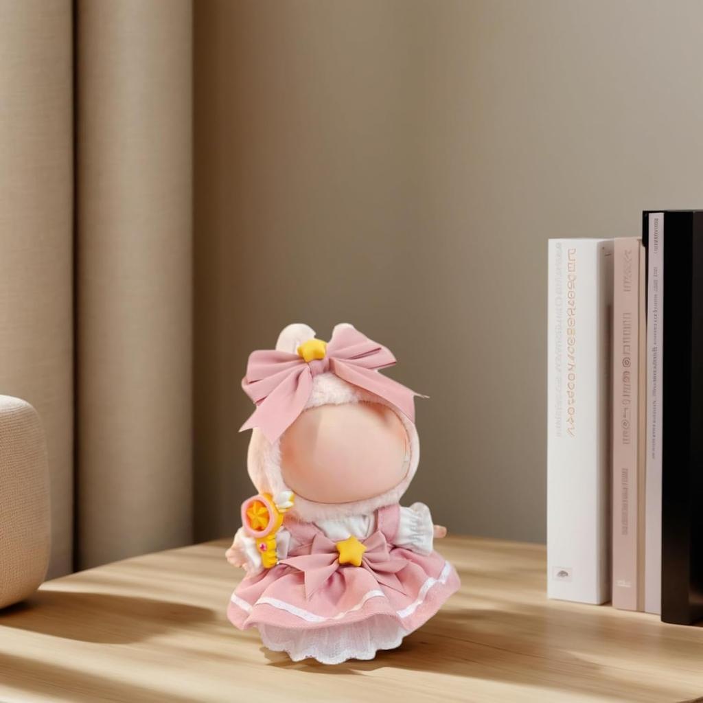 Одежда для кукол, совместимая с Labubu 6,7 дюйма, милая кукольная одежда, аксессуары для плюшевой куклы Labubu(НЕТ куклы)