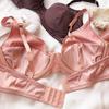 Женское нижнее белье Ice Silk Comfort, сексуальный бюстгальтер Push Up с маленькой грудью, съемная подкладка, тонкие чашки, бюстгальтер, нижнее белье, комплект трусиков