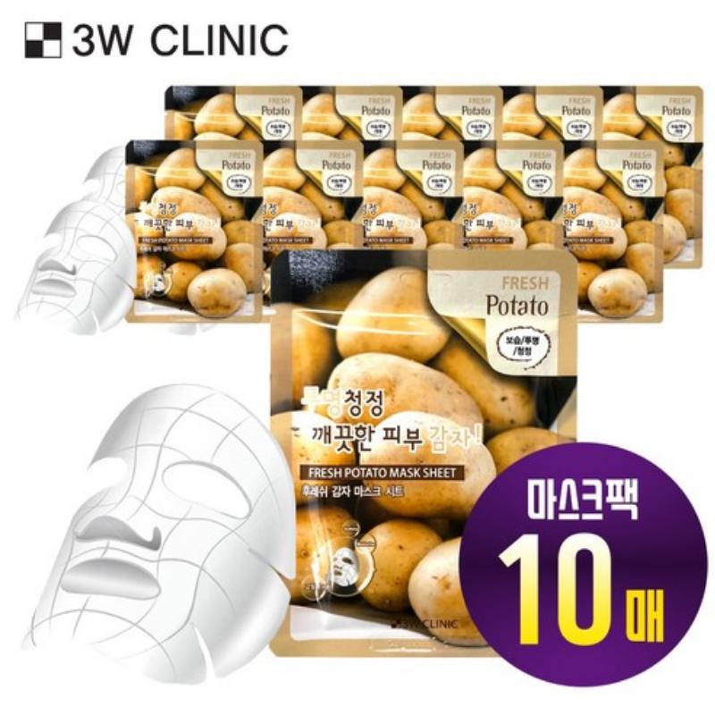 3w Clinic Fresh Potato Mask Sheet 10EA/20EA