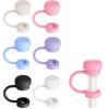 4 PCS Straw Decoration Straw Tips Cover Straw Covers Cap For Reusable Straws Long-lasting Straw Protector