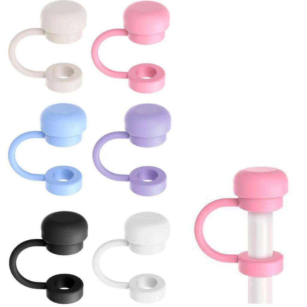 4 PCS Straw Decoration Straw Tips Cover Straw Covers Cap For Reusable Straws Long-lasting Straw Protector