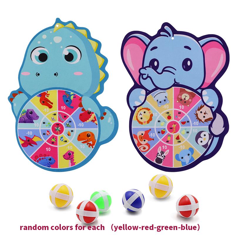 Дартс-мишень с липкими шариками Набор для метания (2 упаковки) Мультяшный стиль, подходящий для взаимодействия родителей и детей, тренировка координации рук и глаз