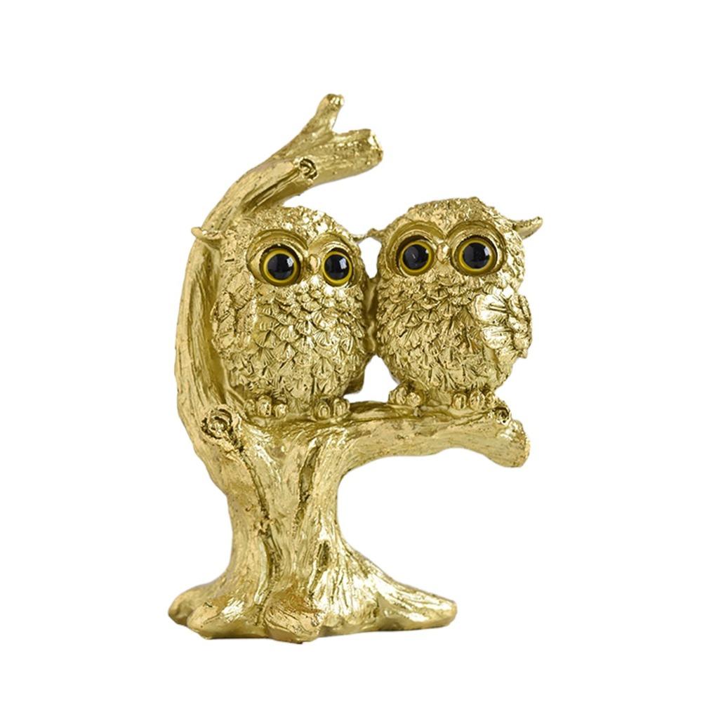 Креативное украшение в виде совы, смола, миниатюрная фигурка, скульптура, микро-ландшафт, статуэтка животного, шкаф