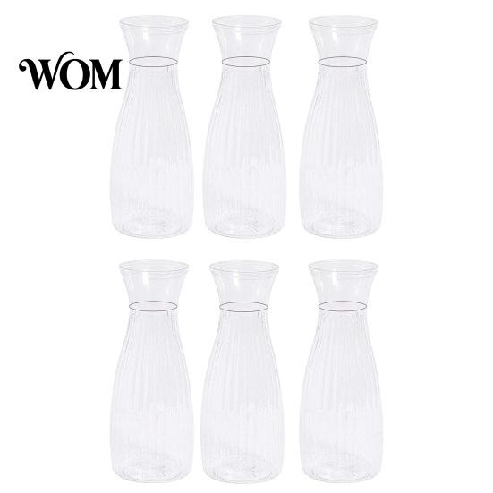 Trendy Flower Container Clear Bud Vase, Plastic Transparent Modern Smooth Finish Vase Table Centerpiece for Home Party Wedding Decor Elegant