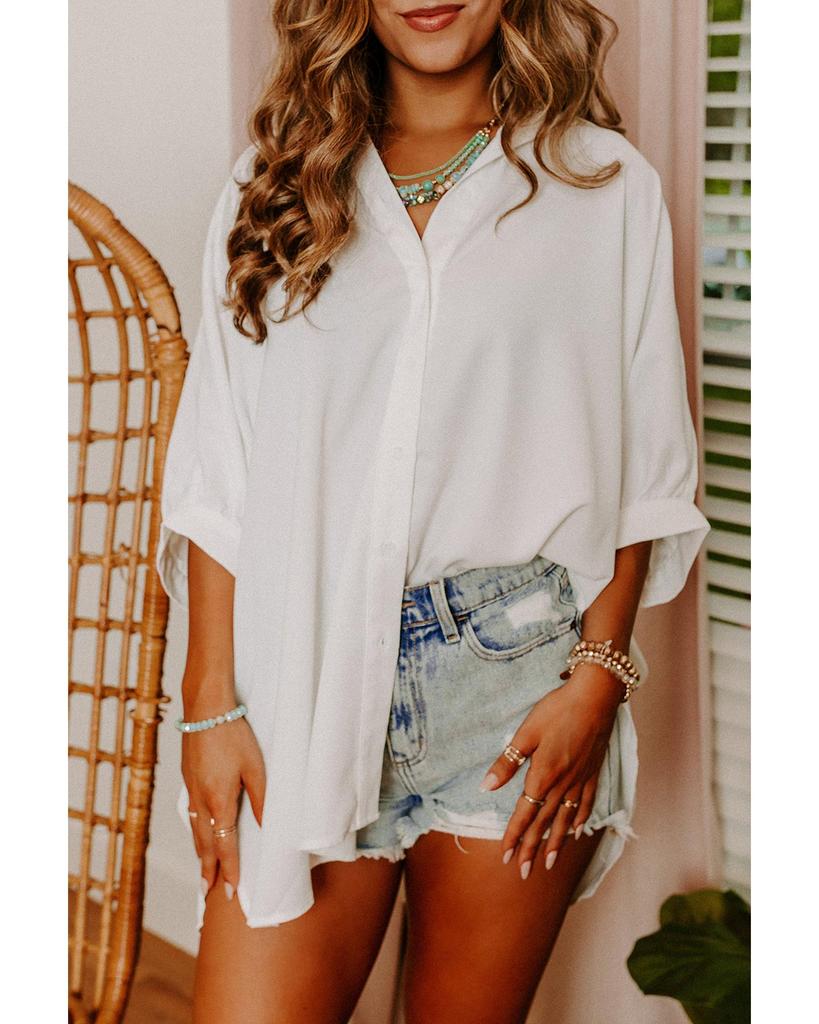 Azura Exchange Puff Sleeve Oversize Shirt