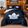 Printed 3Pcs Bedding Set Toronto Maple Leafs Pattern Bed Sheet Pillowcase For Bedroom Decor