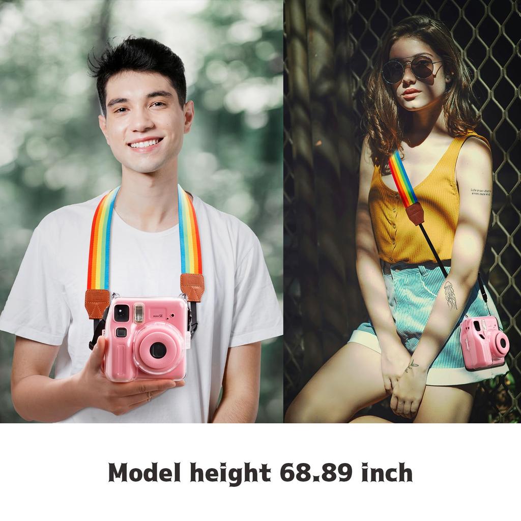 VOVMOEYA Прозрачный защитный чехол для Fuji FUJIFILM Instax Mini SE Instant Совместимость с Instax Mini SE Instax SE Прозрачный чехол Легкий жесткий ПК