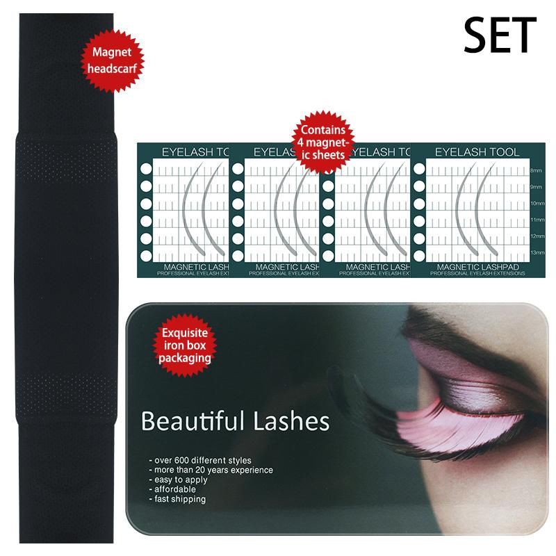 Магнитная подушечка для наращивания ресниц, повязка на голову, платок, полотенце для лба, планшет для ресниц, инструмент для макияжа, принадлежности для наращивания ресниц