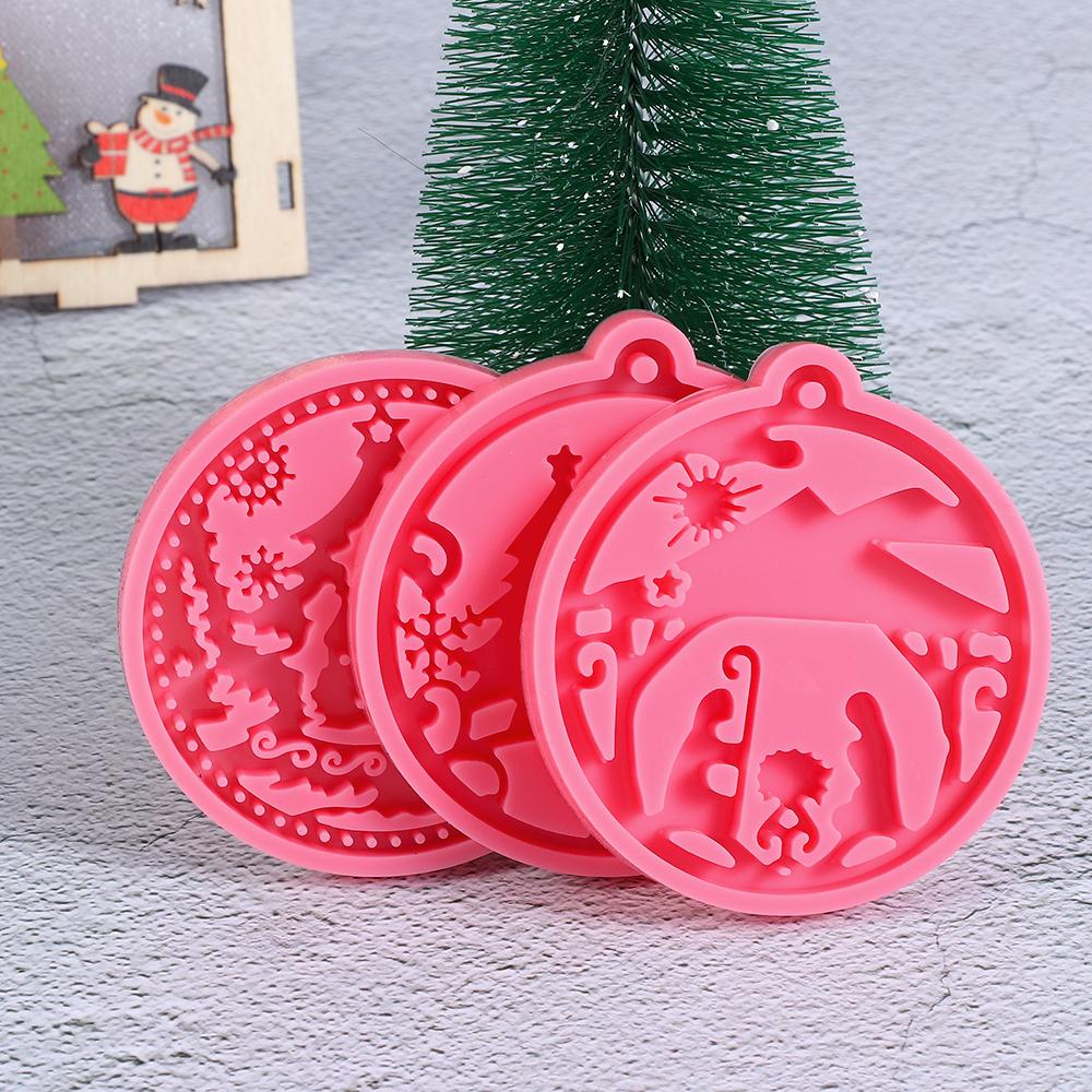 Cake Tools Candy Chocolate Silicone Moulds Christmas Ball Mold Jewelry Making Tool Keychain Molds