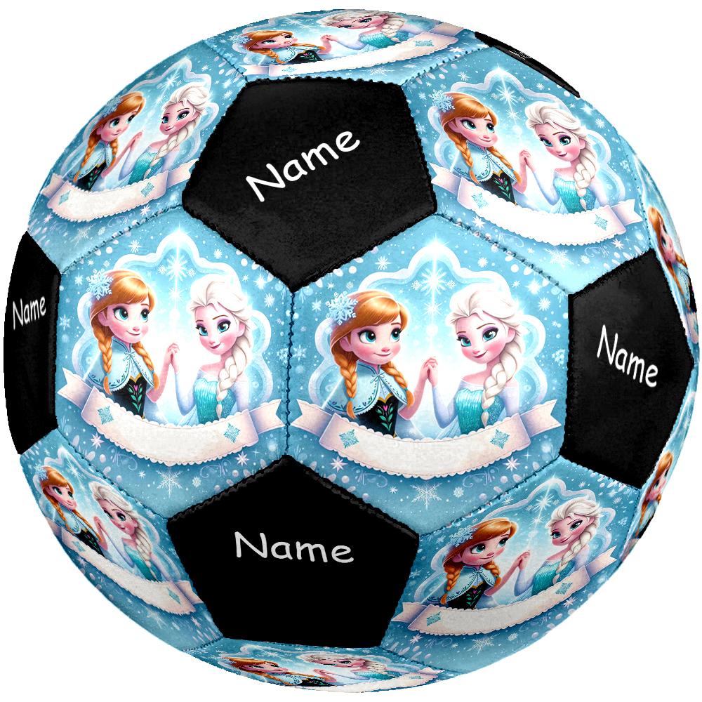 Custom Name Elsa Theme Size 5 Soccer Ball, Suitable for Both Indoor and Outdoor Matches, a Gift Suitable for Everyone.