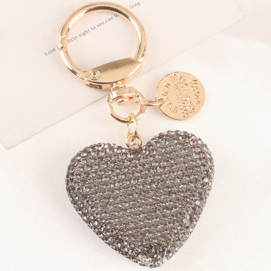 Блестящие сверкающие многофункциональные многоразовые подарочные аксессуары со стразами, металлический брелок для автомобиля в форме сердца, сумка, подвеска, брелок для ключей, кошелек