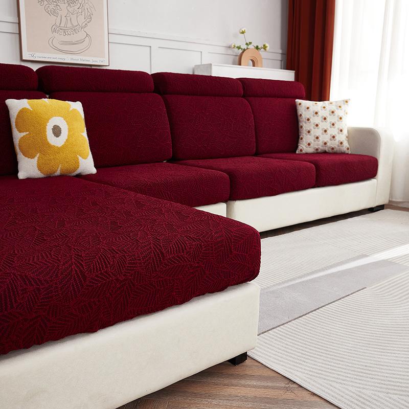 Высоковесный утолщенный жаккардовый четырехсезонный эластичный чехол для дивана с полной оберткой, универсальный чехол для подушки, комбинированный диван