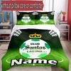 3pcs Duvet Cover Set (1*Duvet Cover + 2*Pillowcase, Without Core), Custom Name Club Santos Laguna Pattern Bedding Set, Home Bedroom Decor Gift