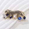 Брошь с леопардовым принтом, универсальные мужские и женские костюмы и аксессуары из сплава, корсаж с изображением гепарда