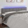 VidaXL LED Headboard Bedroom Furniture Double Bed Accessory Head of Bed Frame Interior Dark Grey 3121635