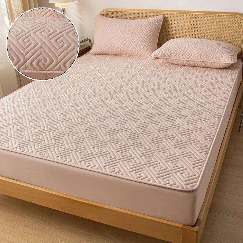 Водонепроницаемый утолщенный наматрасник, протектор, регулируемые простыни, покрывала, антибактериальный коврик для кровати 150x200, 160x200, 180x200