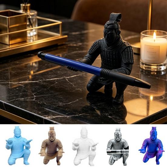 Настольное украшение «Терракотовый воин» от Yousheng, 3D-печатный держатель для ручек-солдат для офиса, Креативный держатель для карандашей «Древний воин», Украшение для домашнего офиса