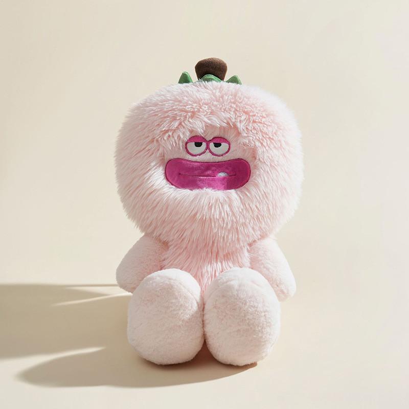 Plush Soft Monster Peach Fruit Toy With Pp Cotton For Bedroom Decor And Gifts