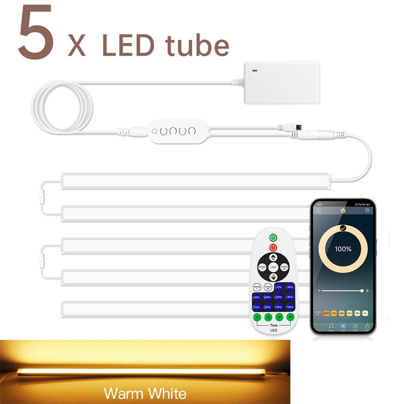 Wireless Bluetooth Remote Control Under Cabinet LED Unit Lights Bar 12V Dimmable Aluminium Tube For Kitchen Counter Closet Lamp