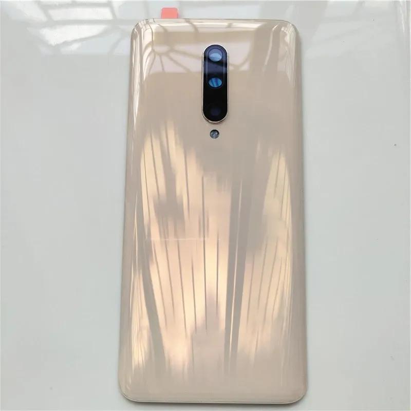 back cover For Oneplus 7 Pro 7pro Glass Back backshell Cover Rear Housing Panel Case Replacement With Camera Lens Adhesive
