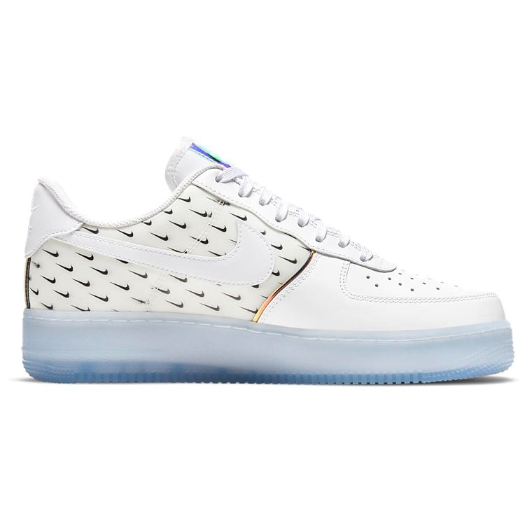 Nike Мужские кроссовки Air Force 1 07 Premium Swoosh Pattern, белые, многоцветные, Racer-Blue CK7804-100