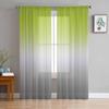 Brown Grey Gradient Sheer Curtains for Living Room Decoration Window Curtains for Kitchen Tulle Voile Organza Curtains