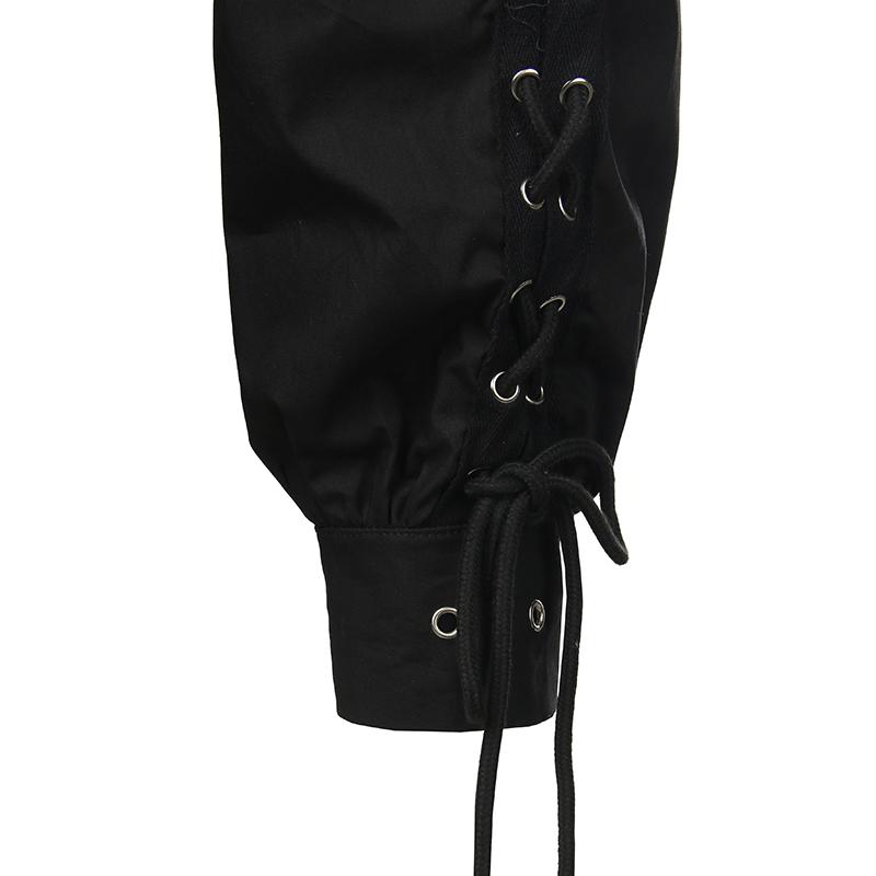 Модная классическая рубашка, средневековая пиратская рубашка, мужская повязка с длинным рукавом, готическая рубашка воина