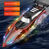1 комплект, лодка с дистанционным управлением, водонепроницаемая электрическая радиоуправляемая лодка-игрушка с красочными светодиодными огнями для активного отдыха