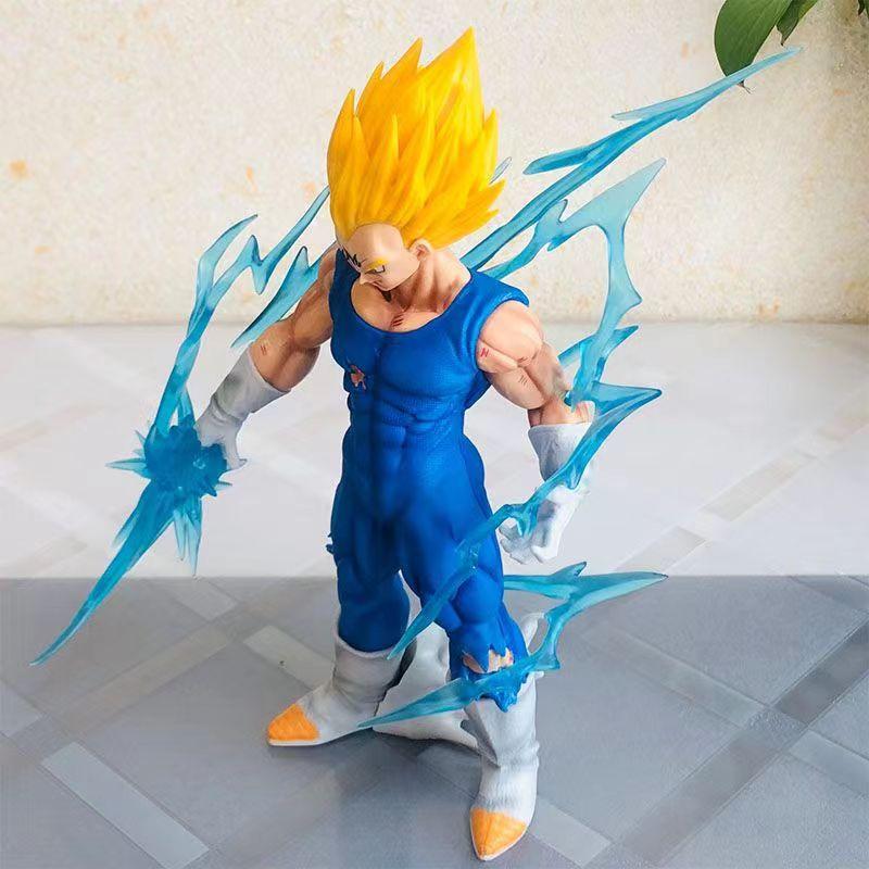 28CM Anime Dragon Ball Vegeta Weapon Special Effects Parts Damaged Version Model Son Goku Toy Gift Collection Action Figure