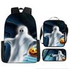 Pixel Halloween Student School Bag Cartoon School Bag Children's Backpack Anime Backpack Satchel