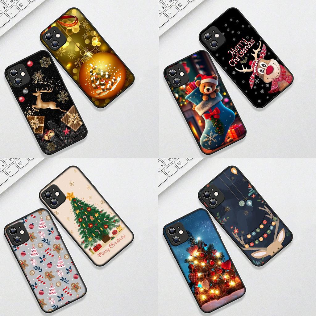 Счастливого Рождества Елка Олень Снег Подарок Чехол для Телефона для Xiaomi Redmi Note 14 13 Pro Plus ProPlus 13C 14C Pro+ 5G Защитный Чехол