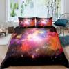 Galaxy Duvet Cover Set 3D Printed Space Themed Bedding Set Kid Boy Galaxy Series Universe Pattern Polyester Quilt Cover For Girl
