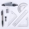 Compass Stationery Ruler Eraser Compass Ruler Kit Math Learning Tools Math Sets Geometry Kit Set
