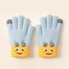 Soft Stretch Kids Full Finger Gloves Winter Warm Knit Mittens for Boys Girls  Outdoor