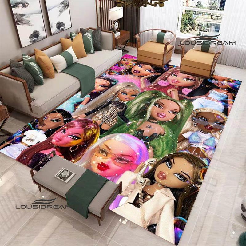 Ковер с принтом мультфильма Bratz Аниме ковер Декор для спальни Коврик для йоги Ковер для улицы Ковер для зоны Нескользящий ковер Подарок на день рождения