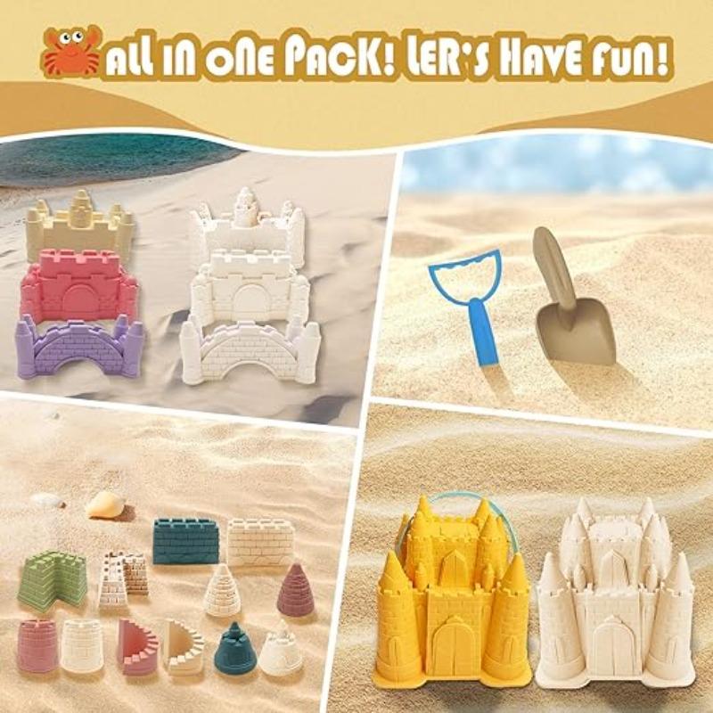 Baby Castle Beach Toy Set Large Outdoor Seaside Kindergarten Sand Pool Mold Kids Water Play Sand Tools Sea & Beach Accessories