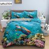 3D Sea Turtle Beddings Set Psychedelic Animal Duvet Cover Comforter Covers Single Twin Full Queen King Polyester Quilt Cover